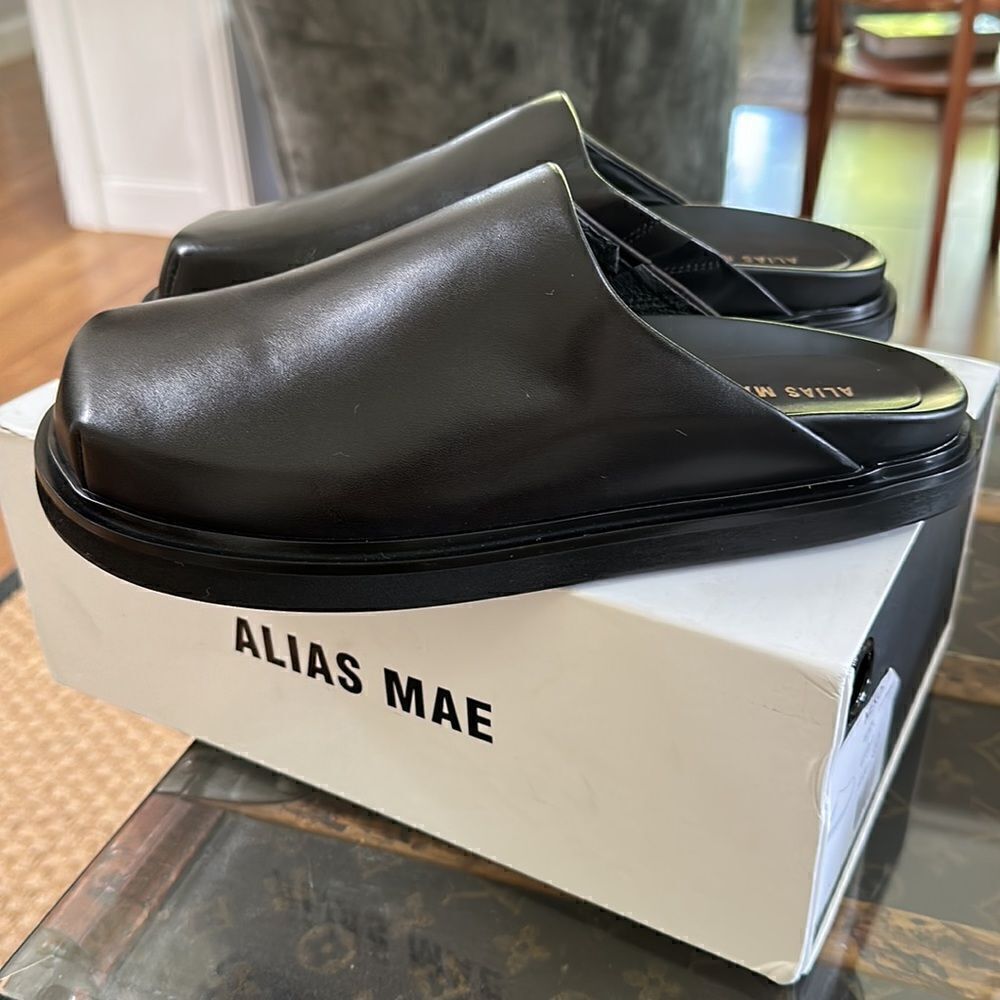 ALIAS MAE NEKO BLACK LEATHER Women’s Shoes Size 40 NEW in Box
